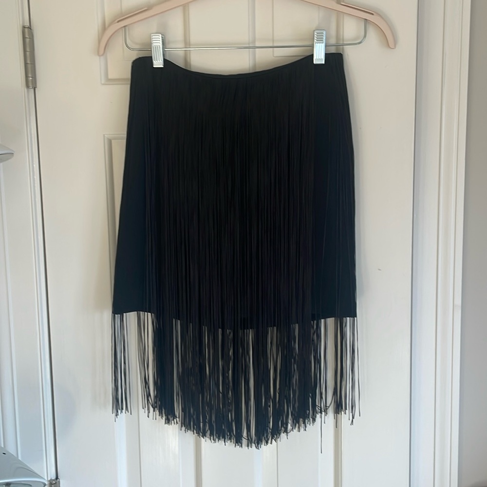 Rag & Bone Black Fringe Skirt